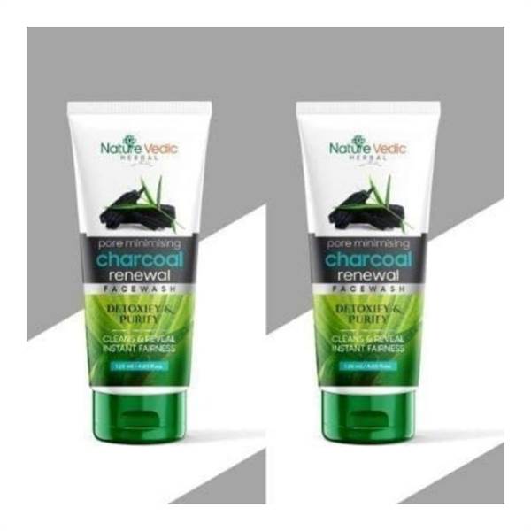 Nature Vedic Herbal Face wash Combo offer, Neem, Alovera &Charcoal (Pack of 2)